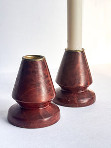 Hand Turned Candlestick Holders