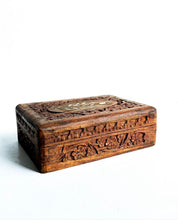 Load image into Gallery viewer, Carved Wood Trinket Box
