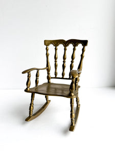 Solid Brass Rocking Chair