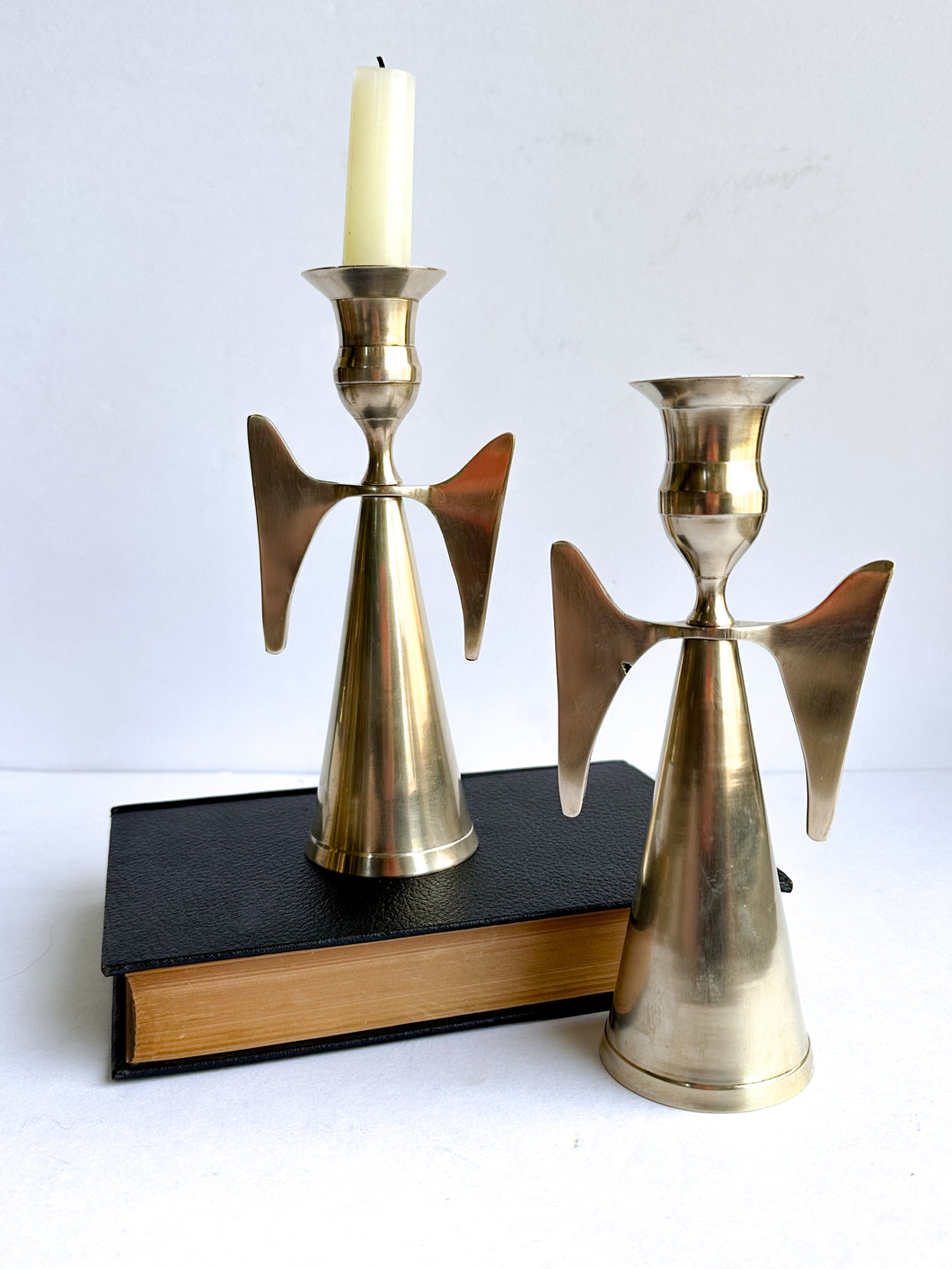 Mid Century Angel Candlestick Holders