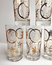 Load image into Gallery viewer, Gold + White Leaf Print Glasses
